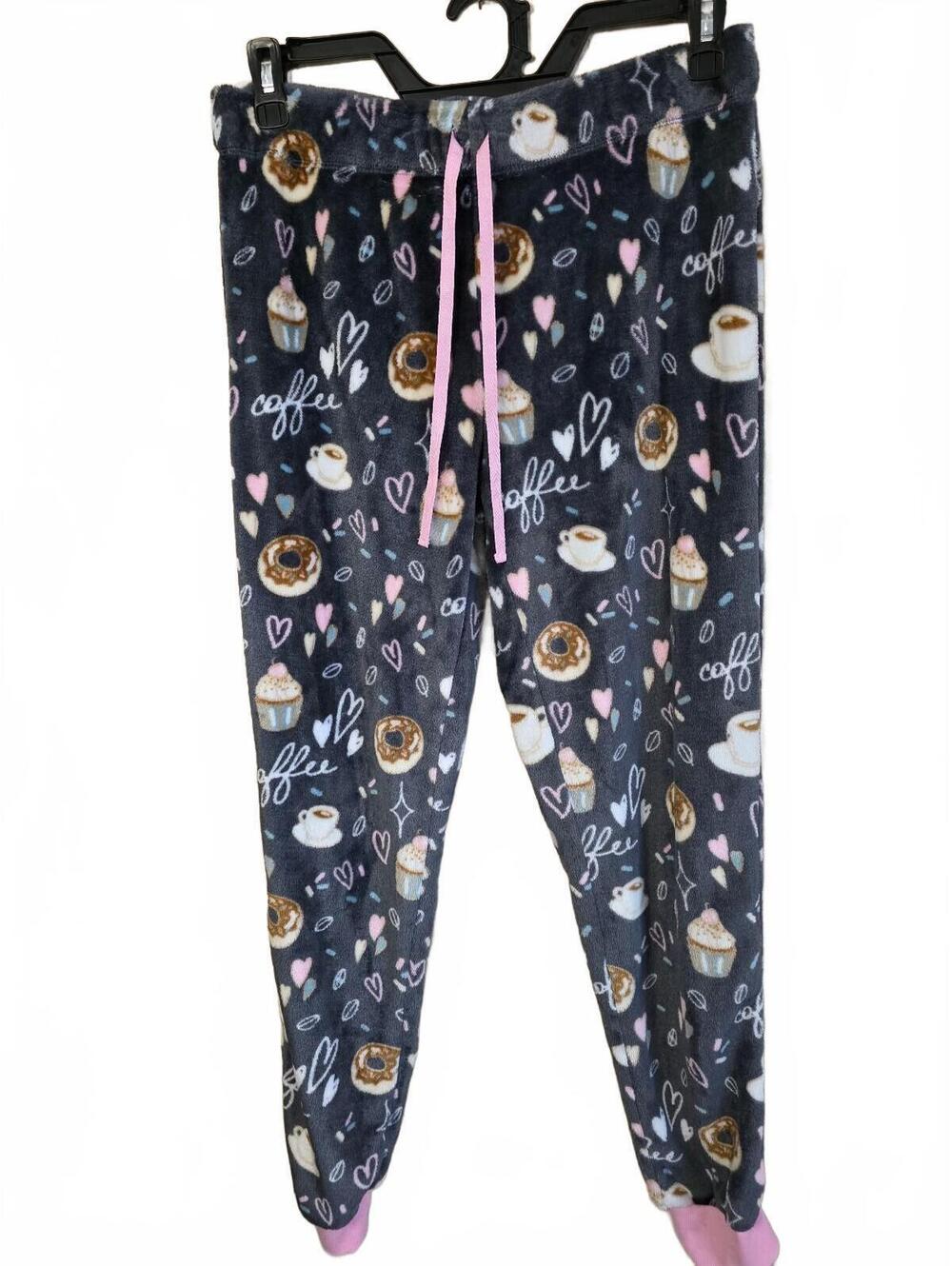 Secret Treasures Cozy Coffee and Donut Print Lounge Pants Medium